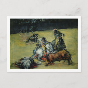 Cartão Postal The Bullwar, c.1825 (óleo na canvas)