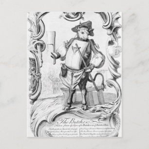 Cartão Postal The Butcher, publicado em 1746