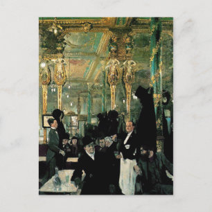 Cartão Postal The Café Royal, Londres, por William Orpen (1912)