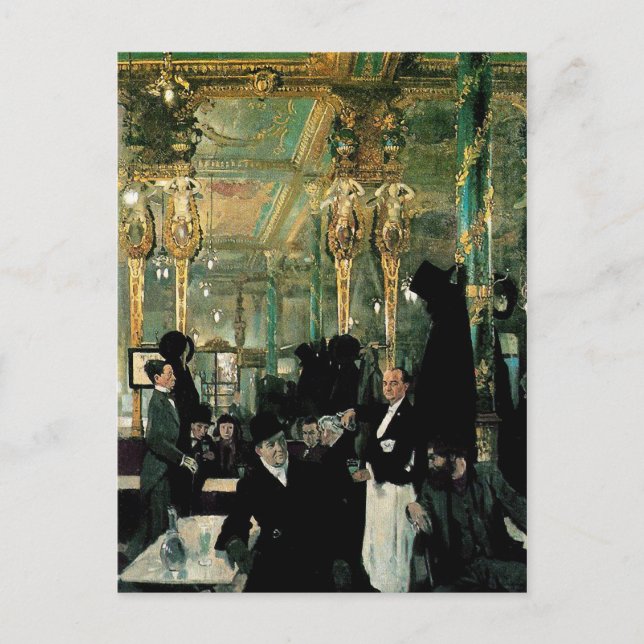 Cartão Postal The Café Royal, Londres, por William Orpen (1912) (Frente)