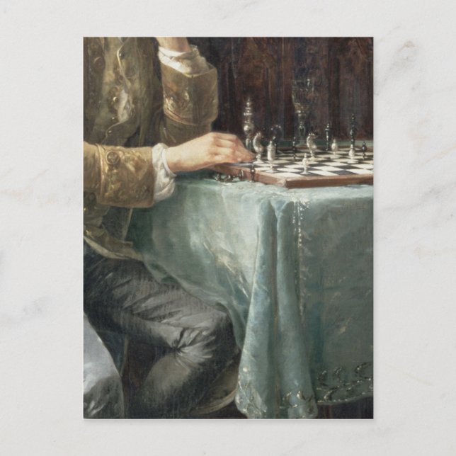 Cartão Postal The Chess Players, 1887 (Frente)
