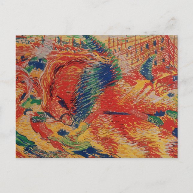 Cartão Postal The City Rises, 1911 (tempera no cartão) (Frente)