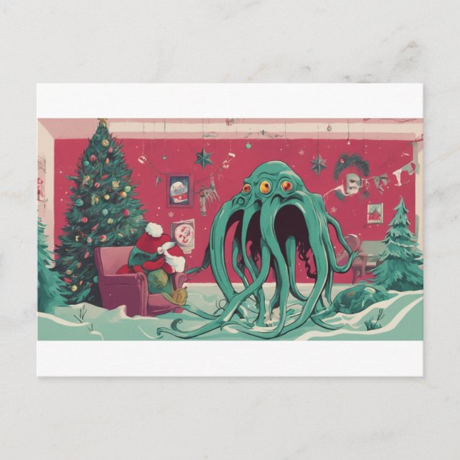 Cartão Postal The Cthulhu Spirits of Christmas (Frente)