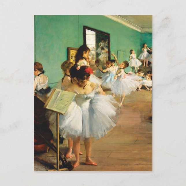 Cartão Postal The Dance Class (1874), por Edgar Degas (Frente)
