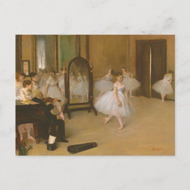 Cartão Postal The Dancing Class (1870) Edgar Degas (Frente)