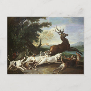 Cartão Postal The Deer Hunt, 1718