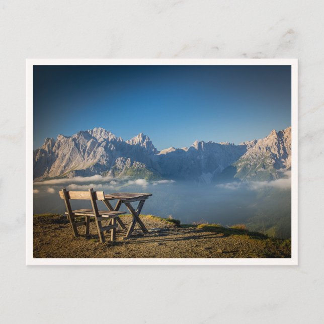 Cartão Postal The Dolomites Mountain View Hiking Italy (Frente)