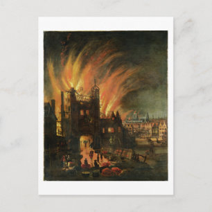 Cartão Postal The Excelente Fire of London (setembro de 1666) co