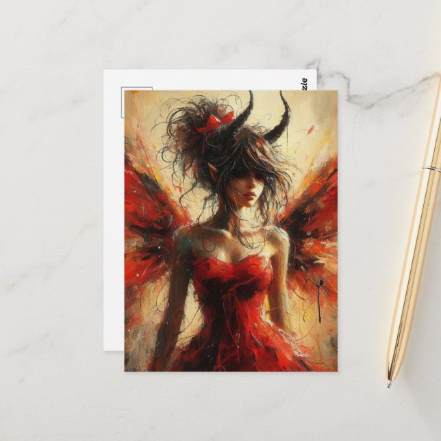 Cartão Postal The Fairy with Horns on Her Head (Frente/Verso In Situ)