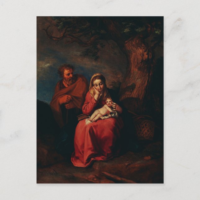 Cartão Postal The Flight into Egypt by Abraham Bloemaert  (Frente)