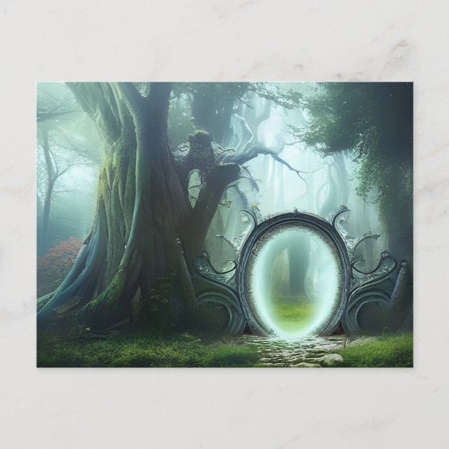 Cartão Postal The Forest Portal Fantasy Art (Frente)