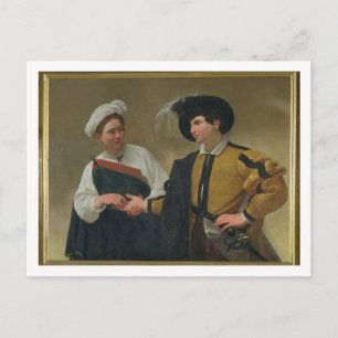 Cartão Postal The Fortune Teller (La Buona Ventura), c.1594