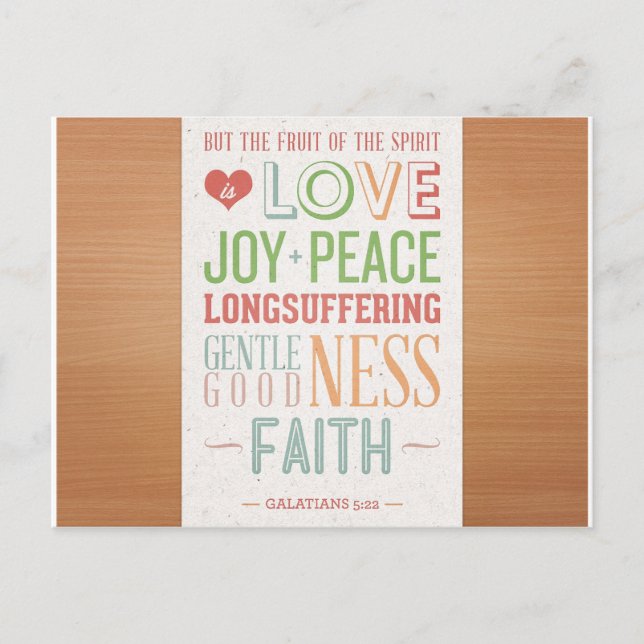 Cartão Postal The Fruit of the Spirit (Frente)