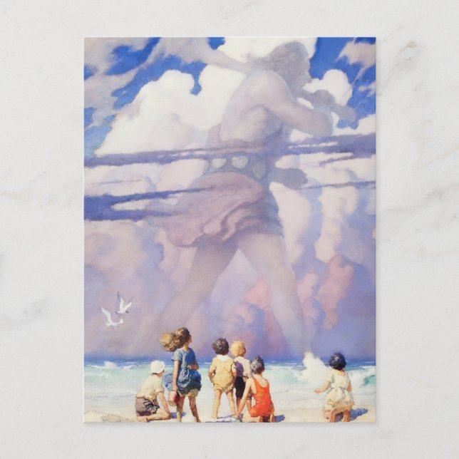 Cartão Postal "The Giant" Fairy Art do NC Wyeth (Frente)