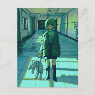 Cartão Postal The girl in the aisle.