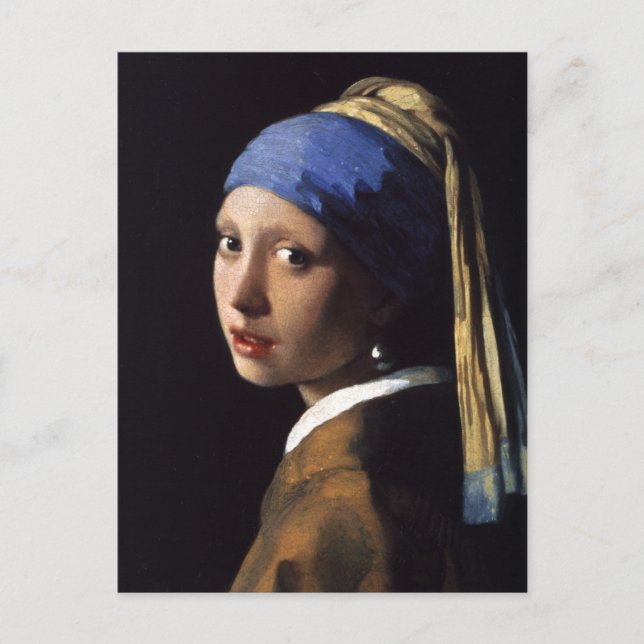 Cartão Postal The Girl With The Pearl Earring (Frente)