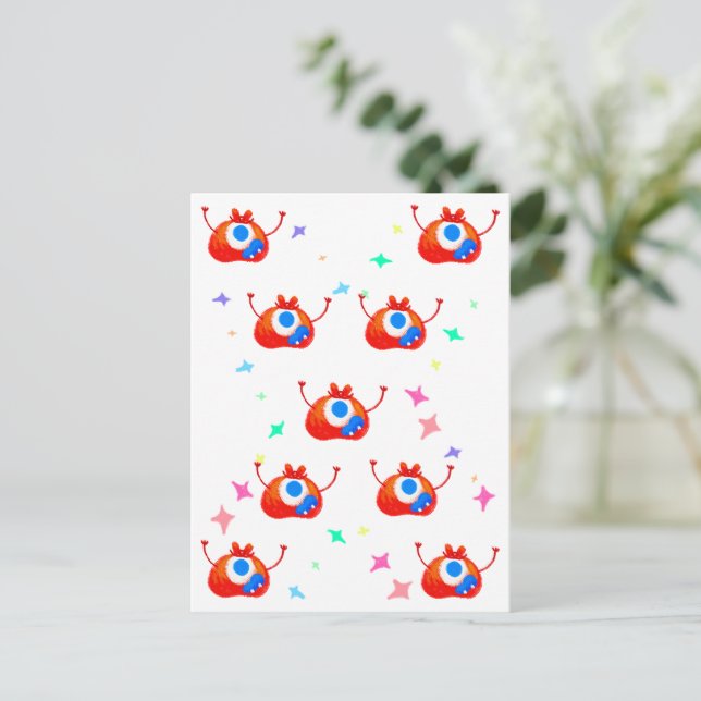 Cartão Postal The Glitchy Stardust Monster (Em pé/Frente)