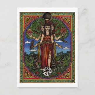 Cartão Postal the goddess hecate (image and synbols) 001 t, gift