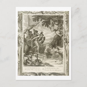 Cartão Postal The Golden Fleece Won by Jason (engraving)