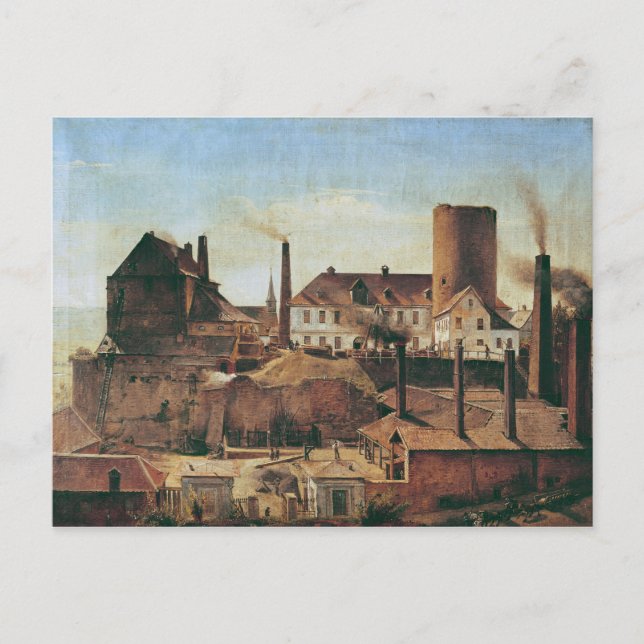 Cartão Postal The Harkort Fatory at Burg Wetter, c.1834 (Frente)