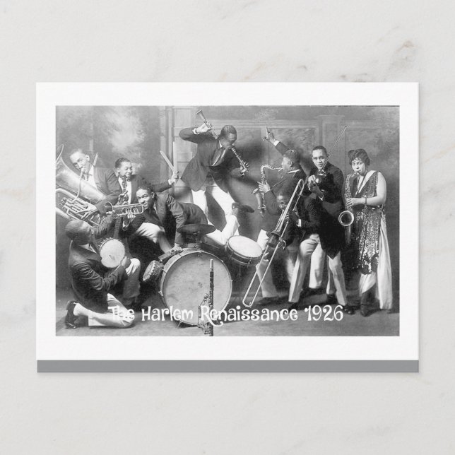 Cartão Postal The Harlem Renaissance 1926 – Jazz Era Postcard  (Frente)