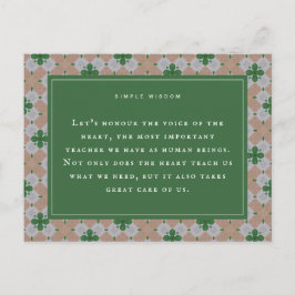 Cartão Postal The Heart, Our Greatest Teacher Motivational Card