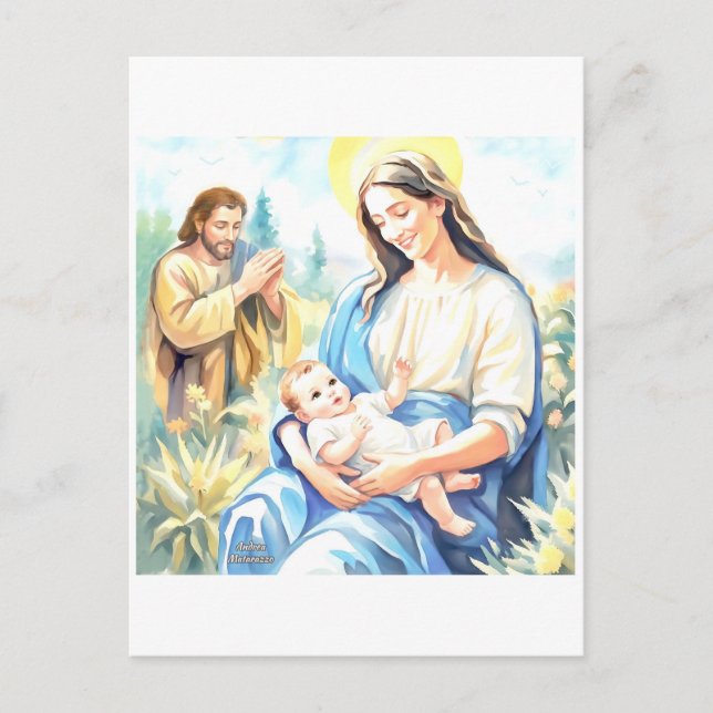Cartão Postal The Holy Family - Nativity (Frente)