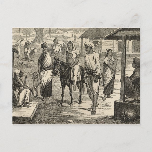 Cartão Postal The Indian Famine (Frente)