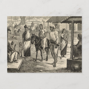 Cartão Postal The Indian Famine