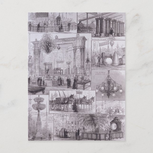 Cartão Postal The International Electric Exhibition (Frente)