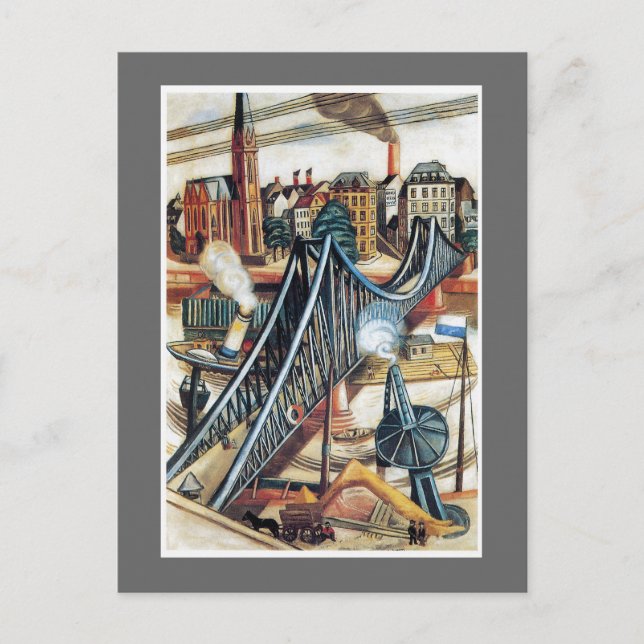 Cartão Postal The Ironbridge by Max Beckmann (Frente)