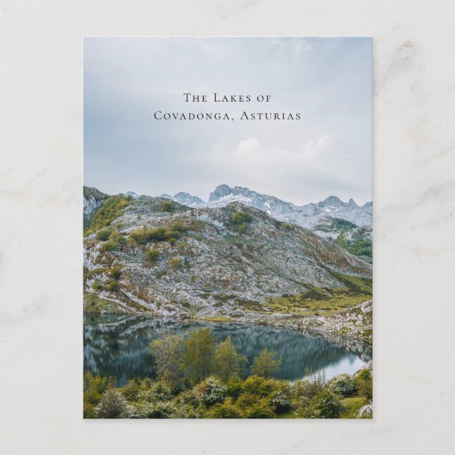 Cartão Postal The Lakes of Covadonga, Asturias, Spain travel (Frente)