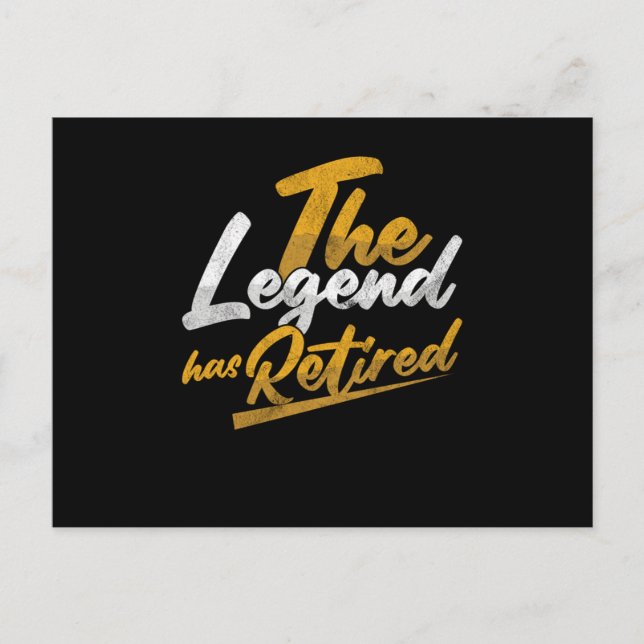 Cartão Postal The Legend Has Retired Retirement Grandpa Gift (Frente)