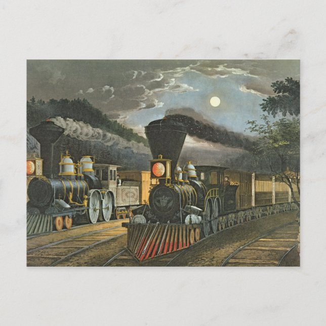 Cartão Postal The Lightning Express Trains, 1863 (Frente)