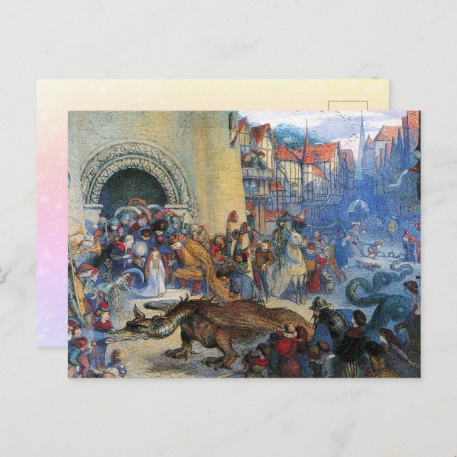 Cartão Postal The Little Princess's Birthday Dragon  (Frente/Verso)