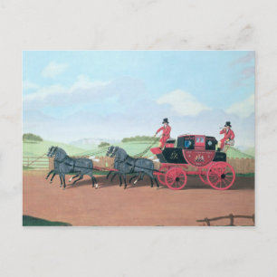 Cartão Postal The Liverpool e London Royal Mail Coach, 1812