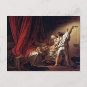 Cartão Postal The Lock, Por Fragonard Jean-Honoré (Melhor Quali