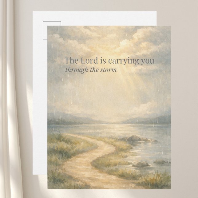 Cartão Postal The Lord Is Carrying You Christian Encouragement (Criador carregado)