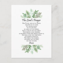 The Lord's Prayer with Greenery ~ Matthew 6:9-13