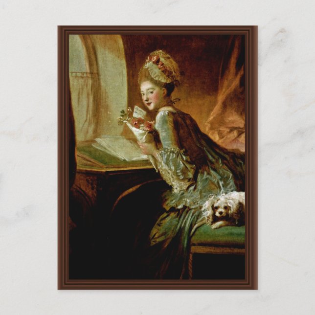 Cartão Postal The Love Letter,  By Fragonard, Jean-Honoré (Best (Frente)