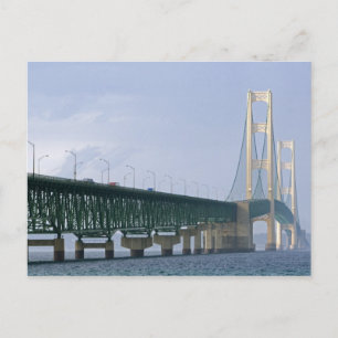Cartão Postal The Mackinac Bridge spanning the Straits of 2