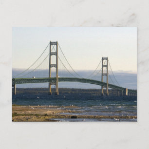 Cartão Postal The Mackinac Bridge spanning the Straits of 4