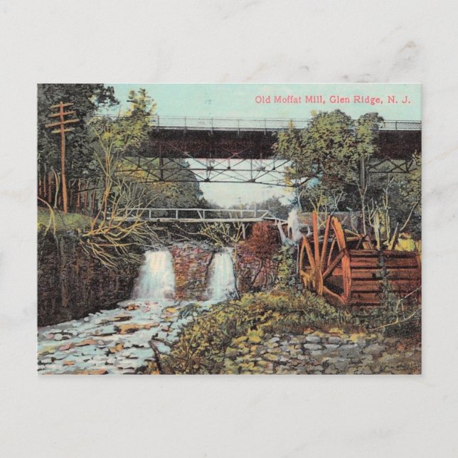 Cartão Postal The Mill, Glen Ridge, Nova Jersey 1909 (Frente)