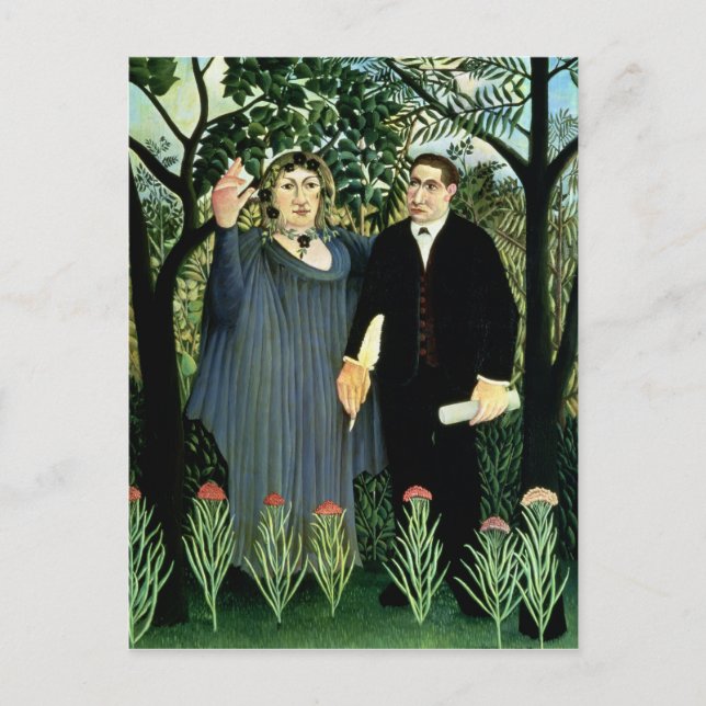 Cartão Postal The Muse Inspiring the Poet, 1908-09 (Frente)