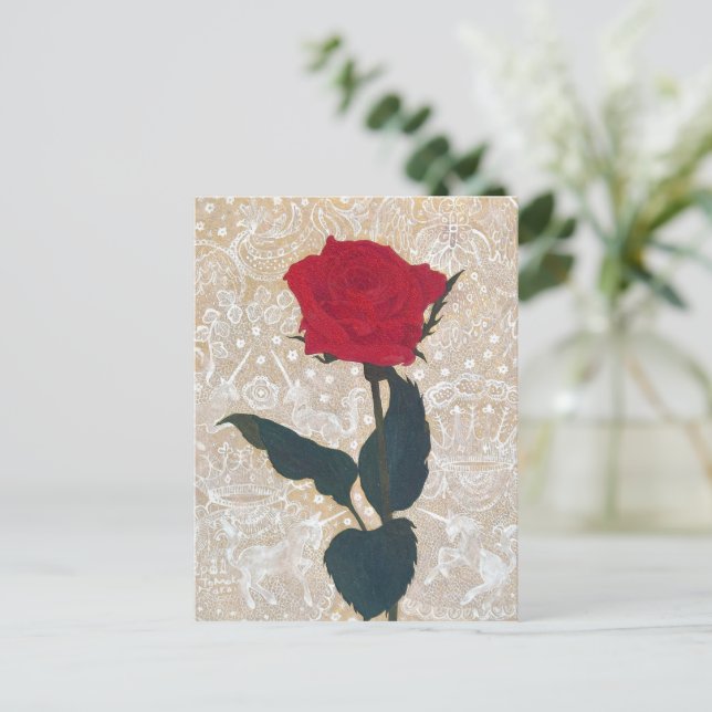 Cartão Postal The Noble Rose: Japanese Art with Mythic Touch (Em pé/Frente)