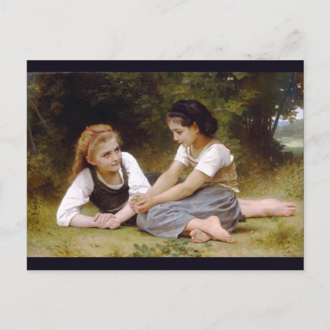 Cartão Postal The Nut Gatherers by W.A. Bouguereau (Frente)