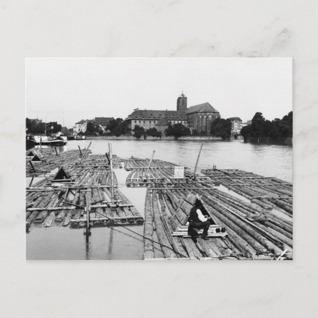 Cartão Postal The Oder at Breslau Polônia, c.1910 (Frente)