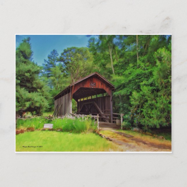 Cartão Postal The Old Covered Bridge (Frente)
