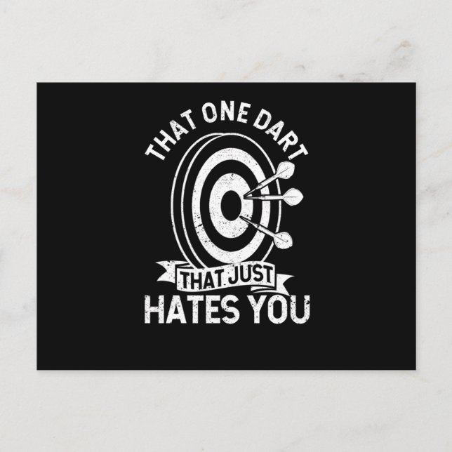 Cartão Postal The one dart that just hates you Funnier (Frente)