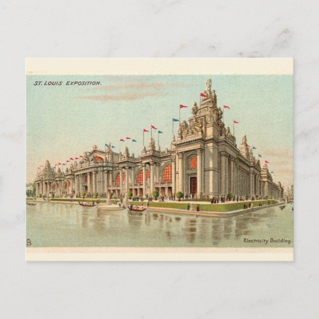 Cartão Postal The Palace of Electricity 1904 World Fair Missouri (Frente)